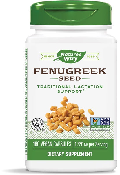 Fenugreek Seed, 180 Capsules , Brand_Nature's Way Form_Capsules Size_180 Caps