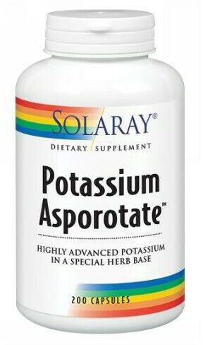 Potassium Asporotate 99 mg, 200 Capsules , Brand_Solaray Form_Capsules Potency_99 mg Size_200 Caps