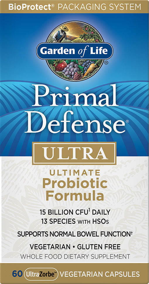 Primal Defense® ULTRA Probiotic Formula, 180 Vegetarian Capsules , Brand_Garden of Life caps Form_Vegetarian Capsules Size_180 Caps