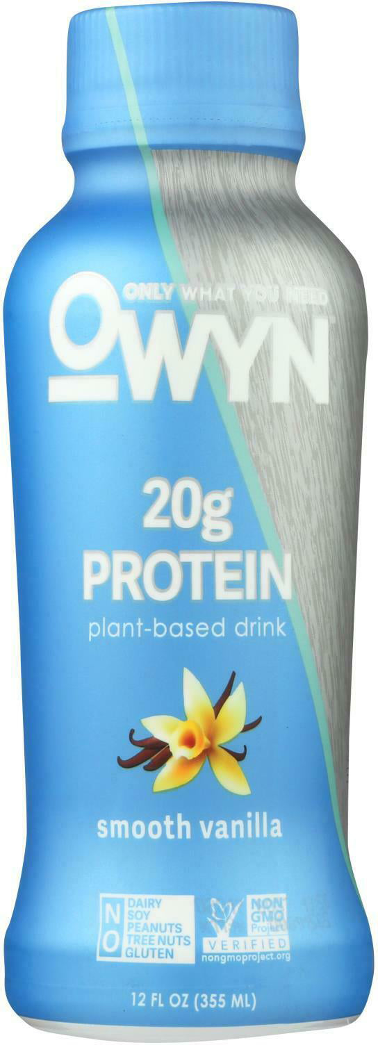 Plant-Based Protein Drink, 20 g of Protein, Vanilla Flavor, 12 Fl Oz (355 mL) Liquid , Brand_OWNY Flavor_Vanilla Form_Liquid Potency_20 g Size_12 Fl Oz