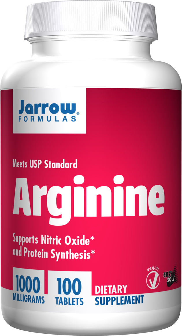 Arginine, 1000 mg, 100 Tablets , Brand_Jarrow Formulas Potency_1000 mg Size_100 Tabs