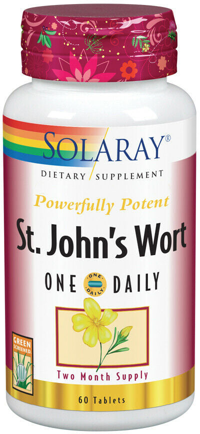 One Daily St. John's Wort 900 mg, 60 Capsules , Brand_Solaray Form_Capsules Potency_900 mg Size_60 Caps