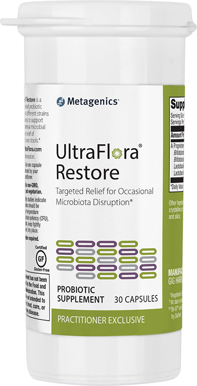 UltraFlora® Restore, 30 Vegetarian Capsules , caps Emersons Form_Capsules