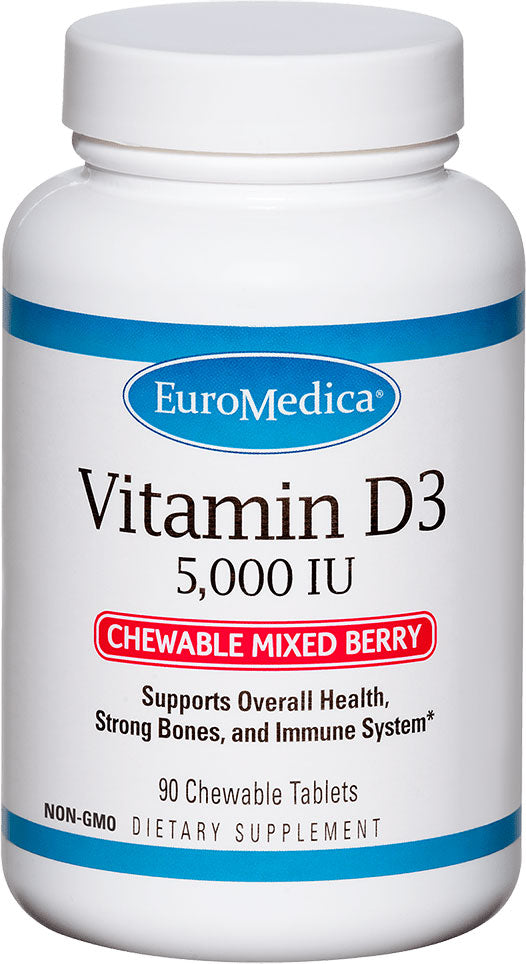 Vitamin D3 Mixed Berry, 5000 IU, 90 Chewable Tablets ,