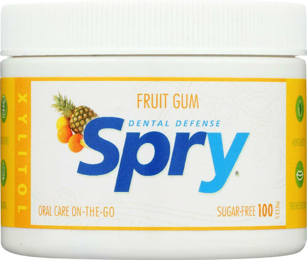 Dental Defense Fruit Gum, Fresh Fruit Flavor, 100 Sugar-Free Pieces of Gum