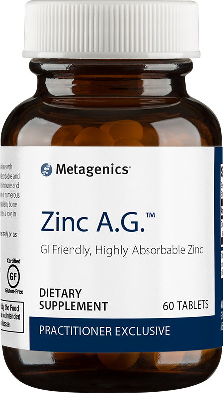 Zinc A.G.™, 20 mg, 180 Tablets , Brand_Metagenics Form_Tablets Size_180 Tabs