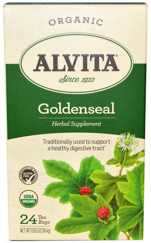 Organic Goldenseal, 24 Tea Bags , Brand_Alvita Form_Tea Bags Size_24 Count
