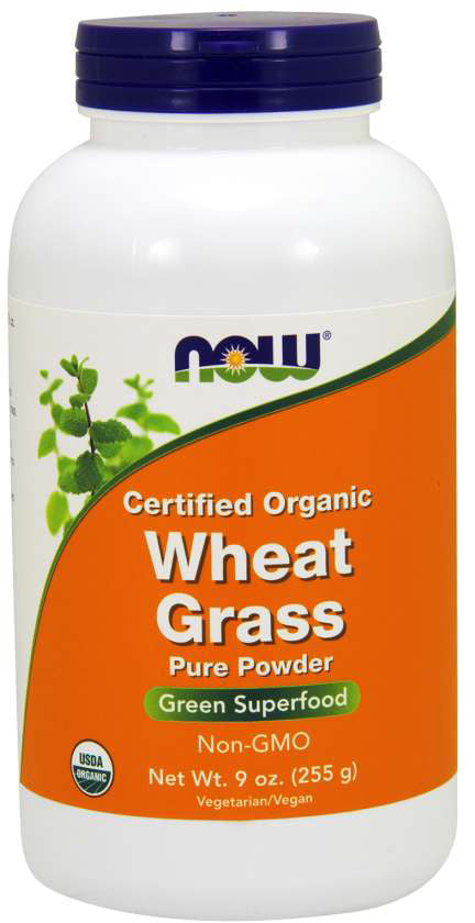 Certified Organic, Wheat Grass Powder, 9 Oz , Brand_NOW Foods Form_Powder Size_9 Oz