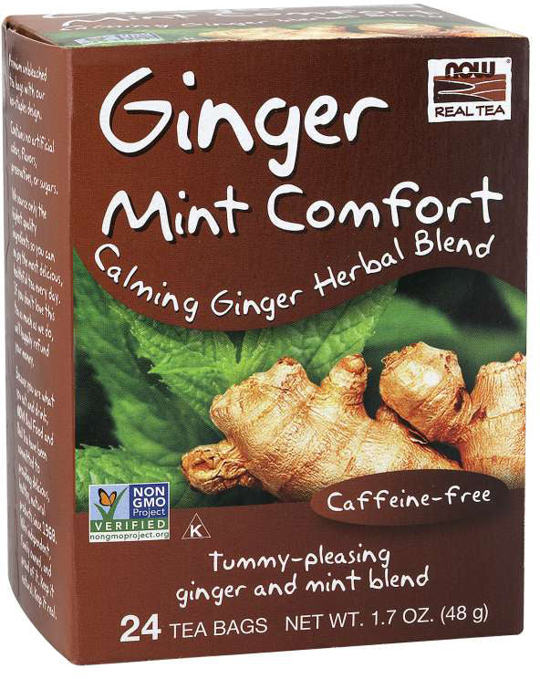 Ginger Mint Comfort Tea, 24 Tea Bags , Brand_NOW Foods Form_Tea Bags Size_24 Count
