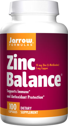 Zinc Balance®, 100 Capsules , Brand_Jarrow Formulas Form_Capsules Size_100 Caps