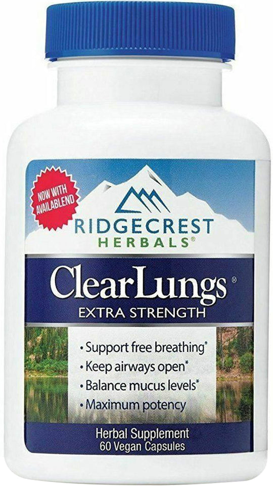 ClearLungs® Extra Strength, 60 Vegan Capsules , Brand_Ridgecrest Herbals Form_Vegan Capsules Size_60 Caps