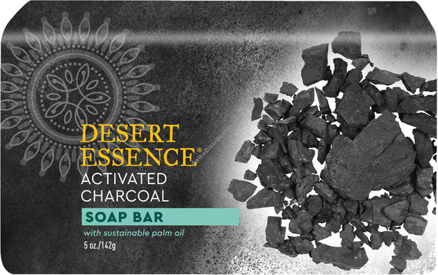 Activated Charcoal Soap Bar with Sustainable Palm Oil, 5 Oz (142 g) Soap Bar , 20% Off - Everyday [On] Brand_Desert Essence