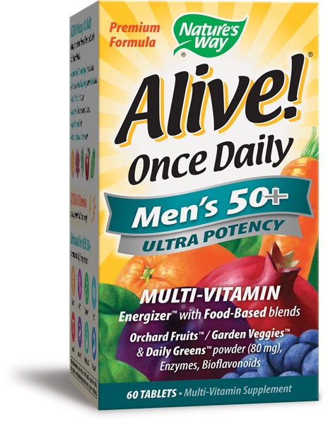 Alive! Once Daily Men’s 50+ Ultra, 60 Tablets , Brand_Nature's Way Form_Tablets Size_60 Tabs