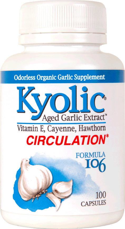 Aged Garlic Extract™ Circulation Formula 106, 100 Capsules , Brand_Kyolic Form_Capsules Size_100 Caps