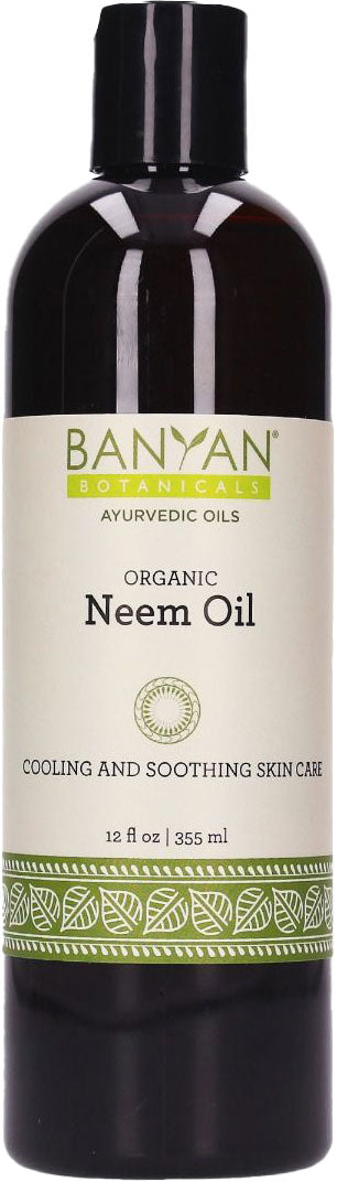 Neem Oil (Organic), 12 Fl Oz (340 g) Oil , Ayurveda Ayurveda Virya_Cooling Brand_Banyan Botanicals Form_Oil Size_12 Fl Oz