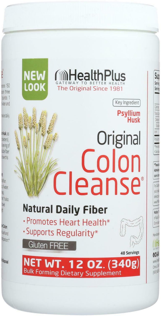 Original Colon Cleanse® with Psyllium Husk, 12 Oz (340 g) Powder , Brand_Health Plus Form_Powder Size_12 Oz