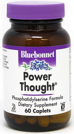 Power Thought® Phosphatidylserine Formula, 60 Caplets , Brand_Blue Bonnet Flavor_Unflavored Form_Caplets Size_60 Caps