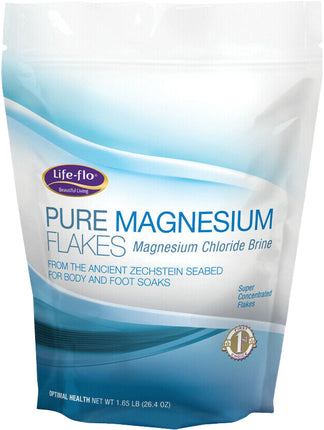Pure Magnesium Flakes, 26.4 Oz (748.4 g) Flakes , Brand_Life Flo Form_Flakes Size_26.4 Oz