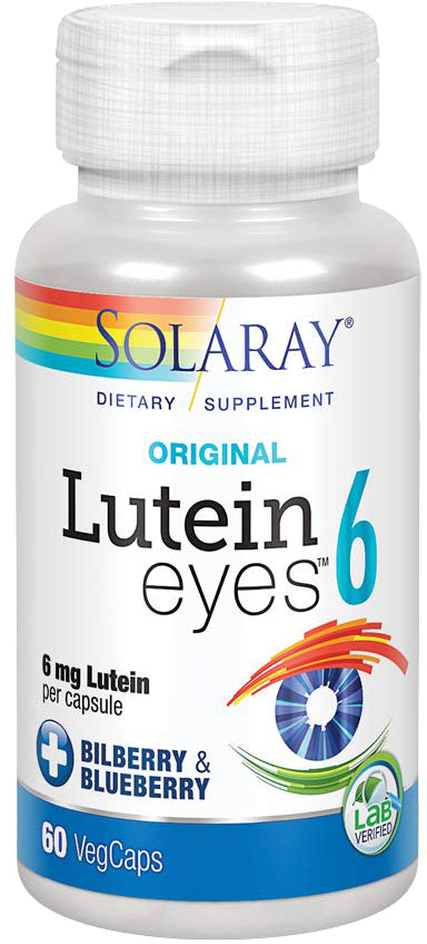 Lutein Eyes 6 mg, 60 Capsules , Brand_Solaray Form_Capsules Potency_6 mg Size_60 Caps
