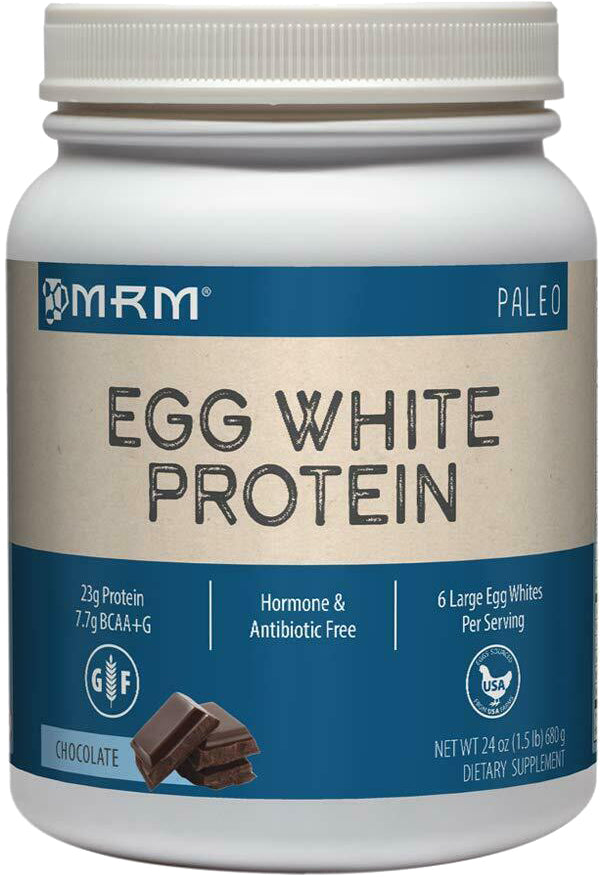 Paleo Egg White Protein, 23 g of Protein & 7.7 g of BCAA + G, Chocolate Flavor, 24 Oz - 1.5 Lb (680 g) Powder , Brand_MRM Flavor_Chocolate Form_Powder Potency_7.7 g Size_24 Oz