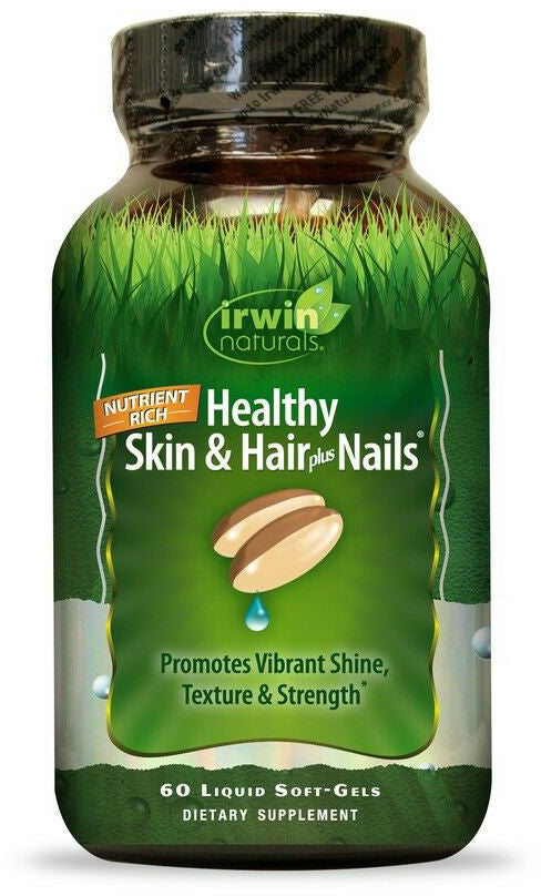 Healthy Skin & Hair plus Nails, 60 Liquid Softgels , Brand_Irwin Naturals Form_Softgels Size_60 Softgels