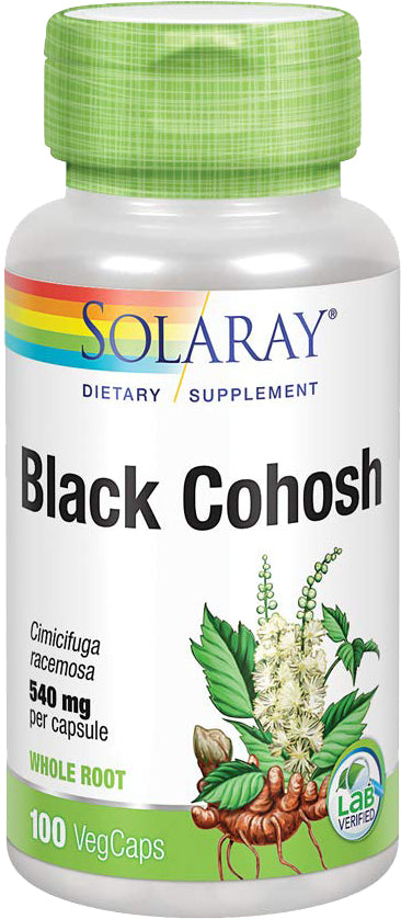 Black Cohosh 540 mg, 100 Capsules , Brand_Solaray Form_Capsules Potency_540 mg Size_100 Caps