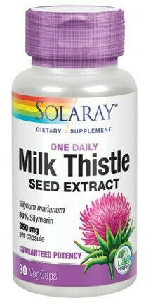One Daily Milk Thistle, 30 Capsules , Brand_Solaray Form_Capsules Size_30 Caps