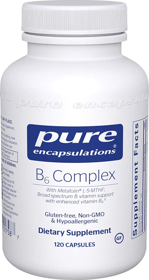 B6 Complex, 120 Capsules , Brand_Pure Encapsulations Form_Capsules Not Emersons Size_120 Caps