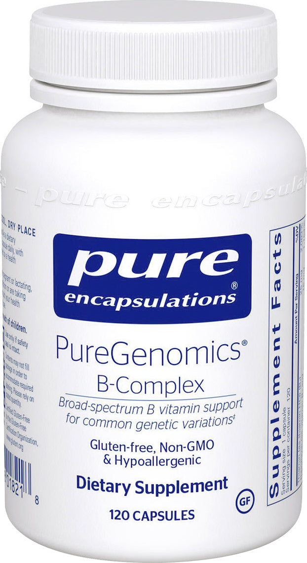 PureGenomics® B-Complex, 120 Capsules , Brand_Pure Encapsulations Form_Capsules Not Emersons Size_120 Caps