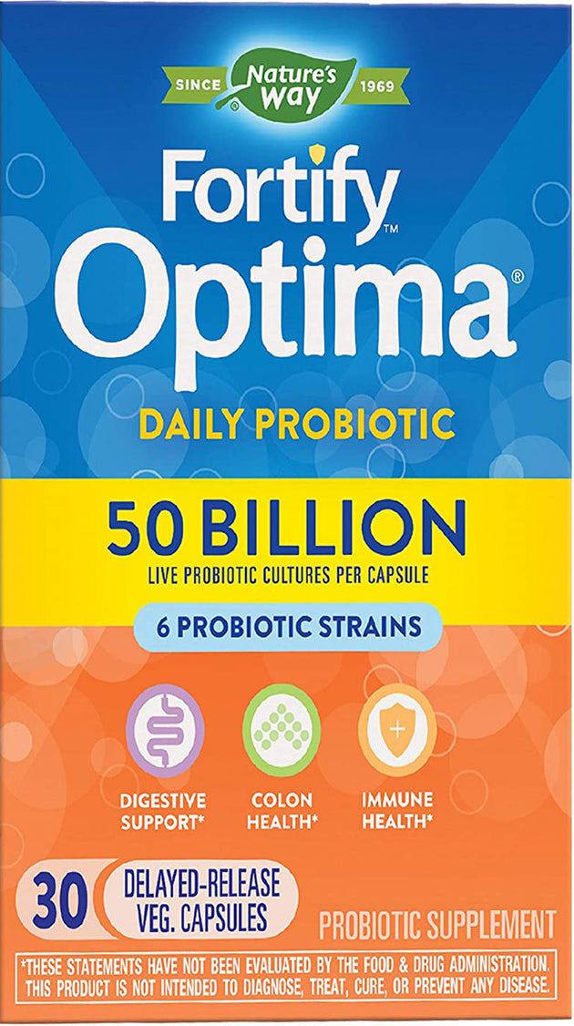 Fortify™ Optima® Daily Probiotic, 6 Probiotic Strains, 30 Vegetarian Capsules ,