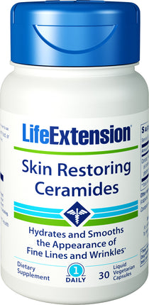 Skin Restoring Ceramides, 60 Liquid Vegetarian Capsules , Brand_Life Extension Form_Capsules Size_60 Caps