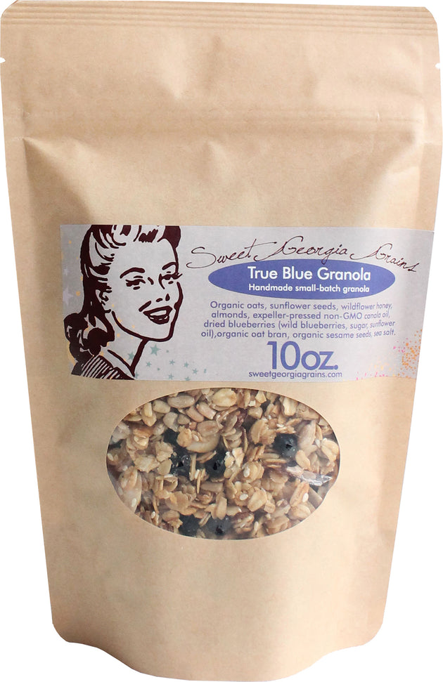 True Blue Granola, 10 Oz (284 g) , Brand_Sweet Georgia Grains Form_Granola Size_10 Oz