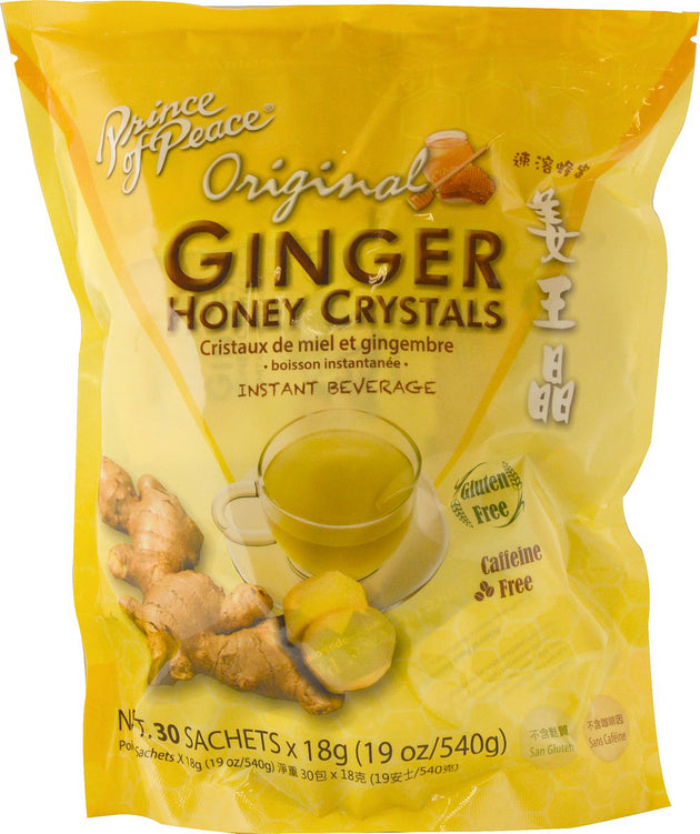 Ginger Honey Crystals, 30 Bags (18 g) Ea , Brand_Prince of Peace Form_Crystals Size_30 Bags