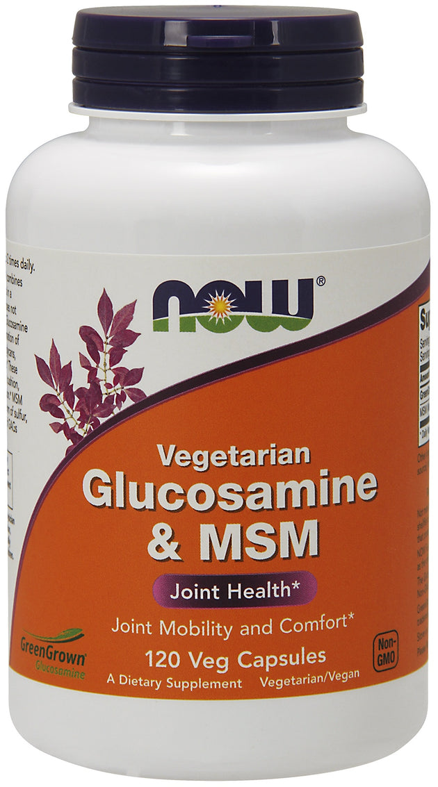 Glucosamine & MSM, Vegetarian, 120 Veg Capsules , Brand_NOW Foods Form_Veg Capsules Size_120 Caps