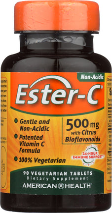 Ester-C® 500 mg with Citrus Bioflavonoids, 90 Vegetarian Capsules , Brand_American Health Potency_500 mg Size_90 Caps