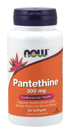 Pantethine 300 mg, 60 Softgels , Brand_NOW Foods Form_Softgels Potency_300 mg Size_60 Softgels