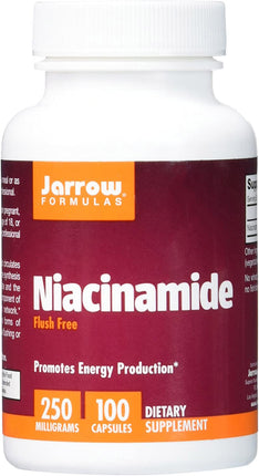 Niacinamide (Flush Free Niacin), 250 mg, 100 Capsules