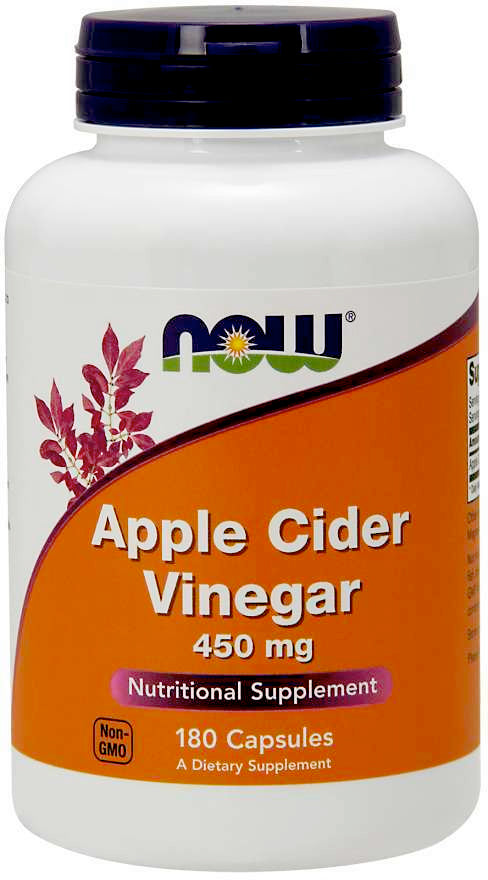 Apple Cider Vinegar, 450 mg, 180 Capsules , Brand_NOW Foods Form_Capsules Potency_450 mg Size_180 Caps