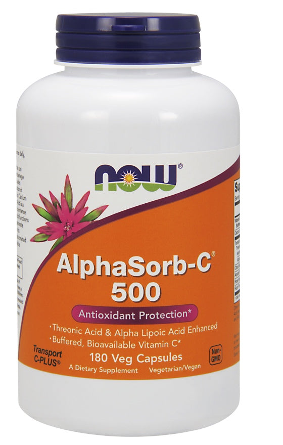 AlphaSorb-C&reg; 500 mg, 180 Capsules , Brand_NOW Foods Form_Capsules Potency_500 mg Size_180 Caps