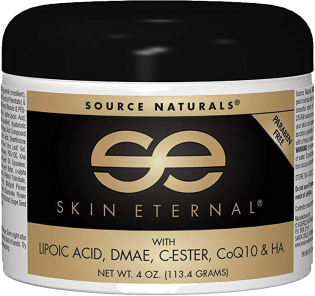 Skin Eternal® with Lipoic Acid + DMAE + C-ESTER + CoQ10 & HA, 4 Oz (113.4 g) Cream ,