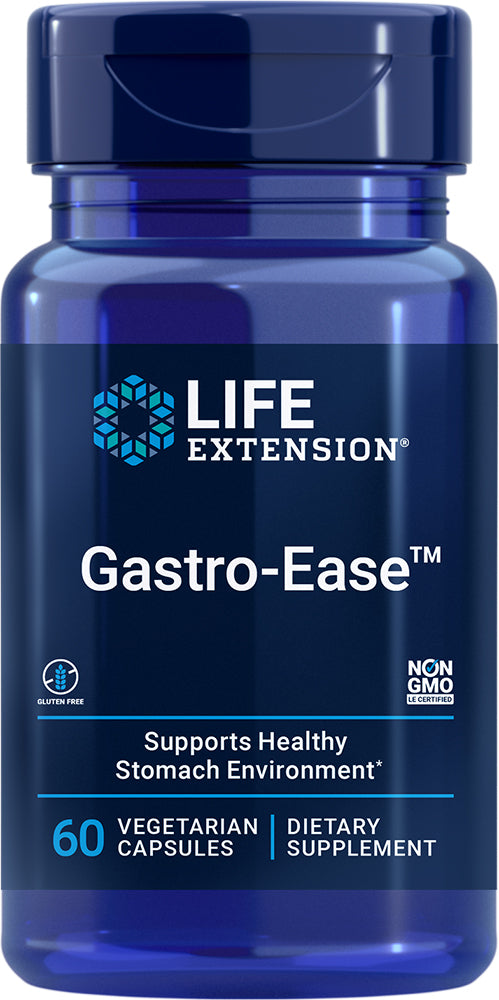 Gastro-Ease™, 60 Vegetarian Capsules , Brand_Life Extension Form_Vegetarian Capsules Size_60 Caps