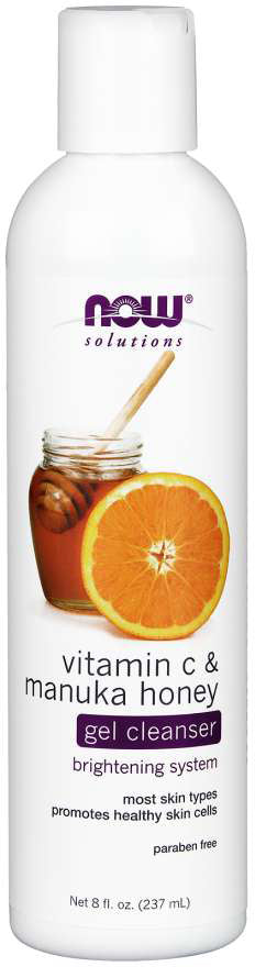 Vitamin C & Manuka Honey Gel Cleanser, 8 Fl Oz , Brand_NOW Foods Form_Gel Size_8 Fl Oz