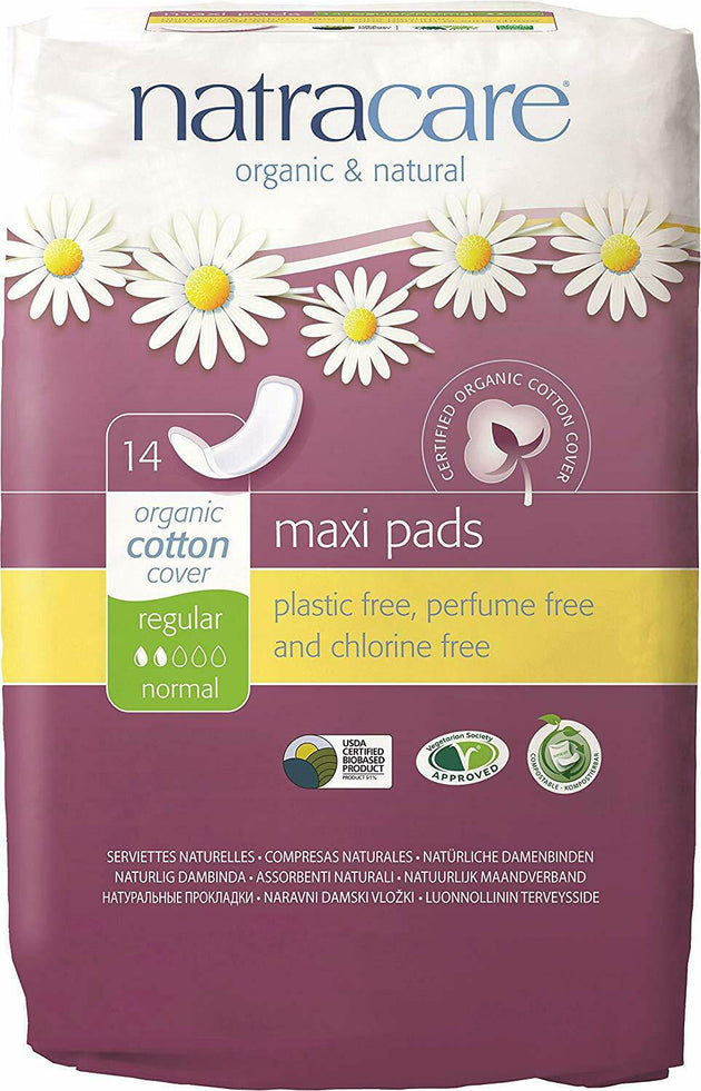 Organic Cotton Maxi Pads, Regular Absorbance, 14 Pads , 20% Off - Everyday [On]