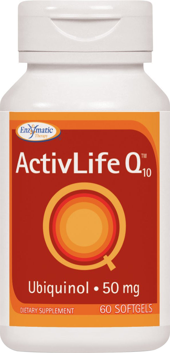 ActivLife Q10 Ubiquinol 50 mg, 60 Softgels , Brand_Enzymatic Therapy Form_Softgels Potency_50 mg Size_60 Softgels