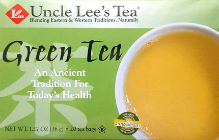 Green Tea, 20 Tea Bags , Brand_Uncle Lee's Tea Form_Tea Bags Size_20 Count