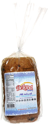 Millet Cinnamon & Raisin, 16 Oz (454 g) Bread , Brand_Deland Bakery Form_Loaf Size_16 Oz