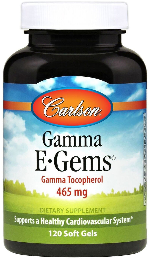 Gamma E-Gems Gama Tocopherol, 465 mg, 120 Softgels , Brand_Carlson Labs Form_Softgels Potency_465 mg Size_120 Softgels