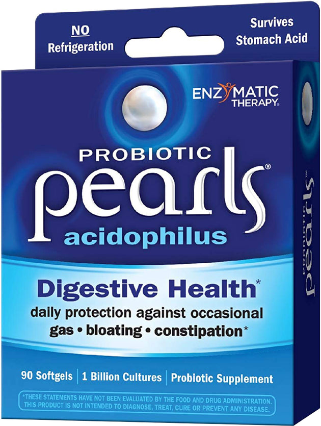 Probiotic Pearls Acidophilus Once Daily, 90 Softgels , Brand_Enzymatic Therapy Form_Softgels Size_90 Softgels