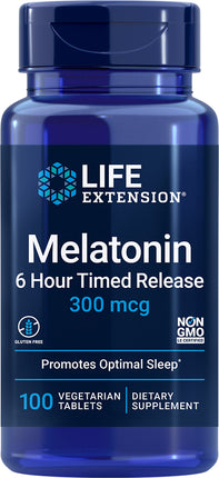 Melatonin 6 Hour Timed Release, 100 Vegetarian Tablets ,