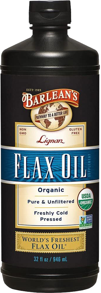 Organic Cold Pressed Lignan High Flax Oil, 32 Fl Oz (946 mL) Oil , 20% Off - Everyday [On]